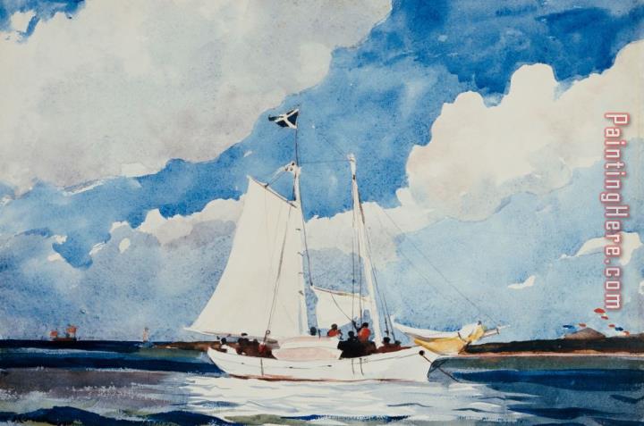 Winslow Homer Fishing Schooner in Nassau